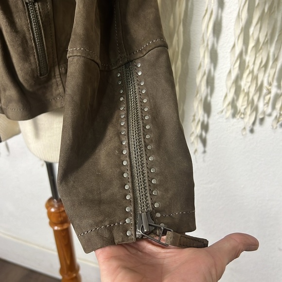 Mauritius Ombre Vegetable Tanned Leather Moto Jacket Size XL - Picture 4 of 16